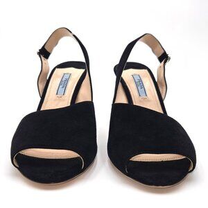 Prada Black Suede Heel